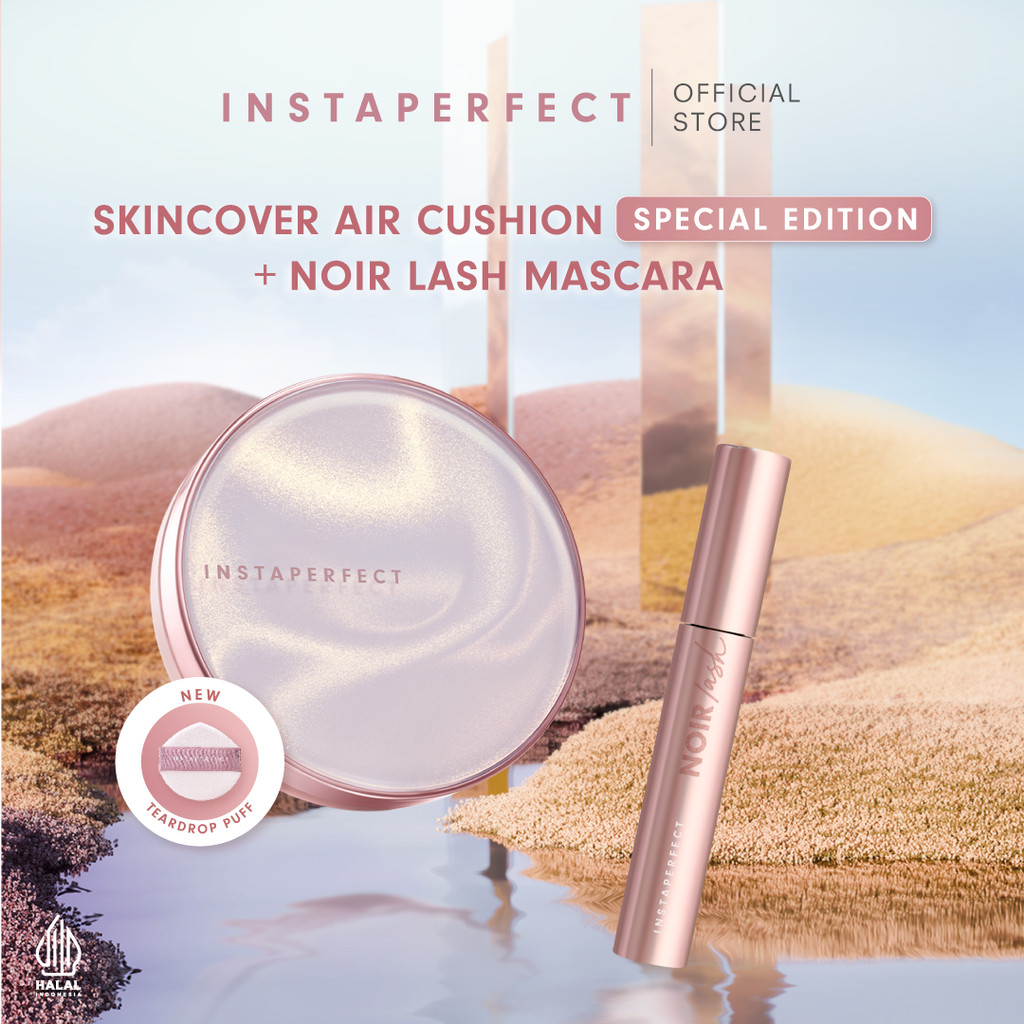 [BUNDLE] Instaperfect Skincover Air Cushion Special Edition+ Noir Lash Mascara (Mascara Bulu Mata Sm