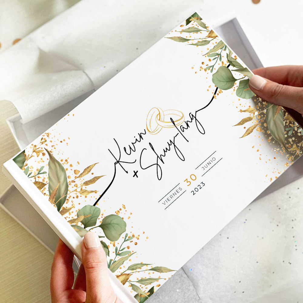 

Personalized Wedding Guestbook Alternative A4 Sign Gold Guestbook Wedding Souvenirs Decor Birth Supply Signature Guest Book Pen