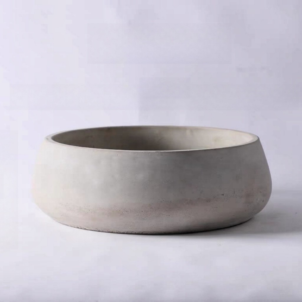 

Large Concrete Flowerpot DIY Circular Gypsum Storage Bowl Silicone Mold Round Epoxy Resin Cement Vessel Container Mould