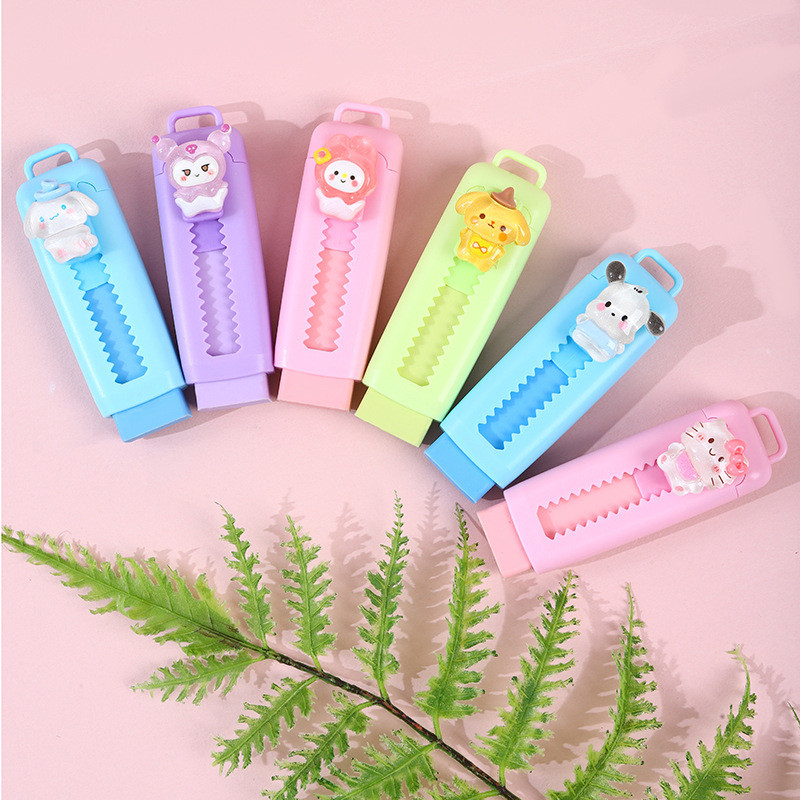 

-SS- PENGHAPUS MEKANIK MOTIF KARTUN JEPANG LUCU / PENGHAPUS SLIDE MOTIF KARTUN / PATTERNS FOR FUN AND ERASEABLE