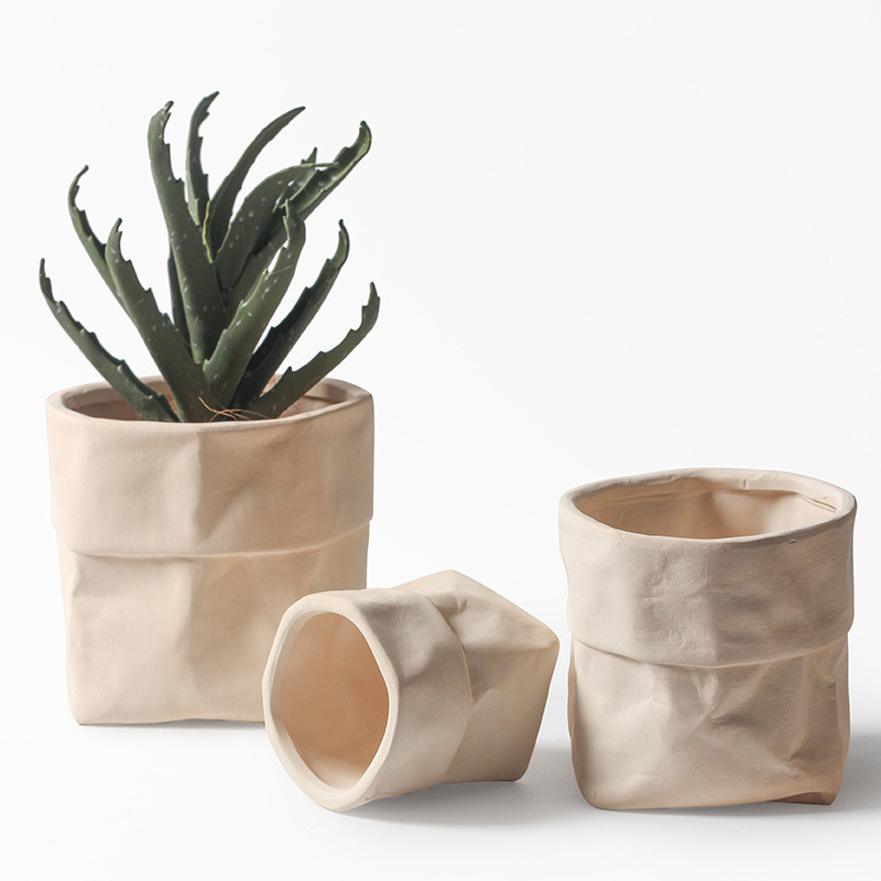 

Kraft Paper Bag Silicone Mold for Handmade Desktop Decoration Epoxy Resin Pen Holder Flower Pot Micro-landscape Silicone Mould