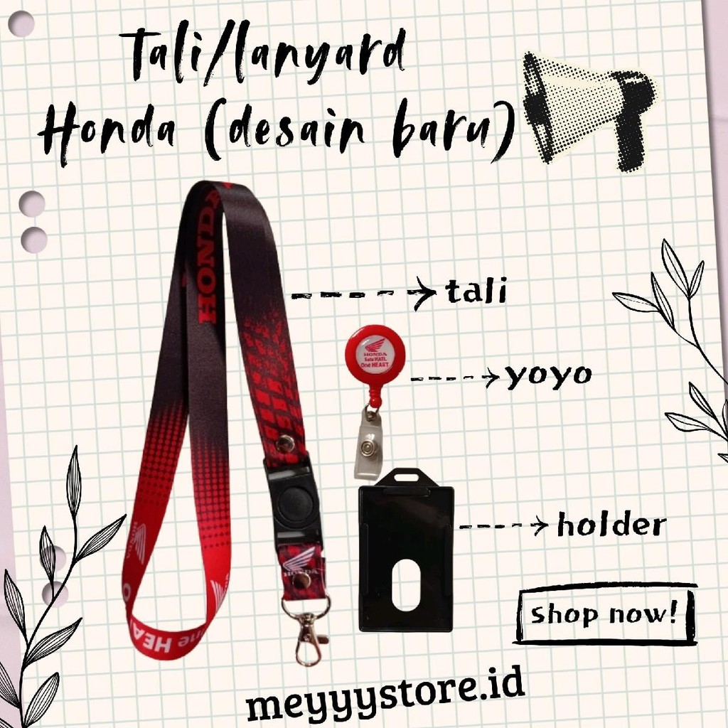 

READYYY Tali Gantungan ID CARD / Lanyard HONDA ONE HEART Terbaru [STOCK MELIMPAH] Termurahhh Harga Grosir!