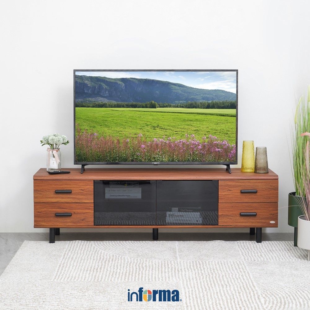 Informa Morgen Rak TV - Cokelat Walnut Cabinet TV Stand Meja TV Lemari TV