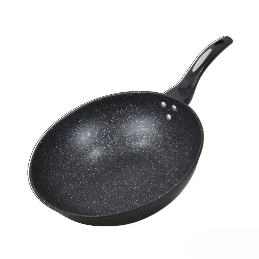 Wajan Anti Lengket Diameter 32cm Wok Pan Bahan Tebel Bisa Untuk Kompor Gas Dan Kompor Listrik