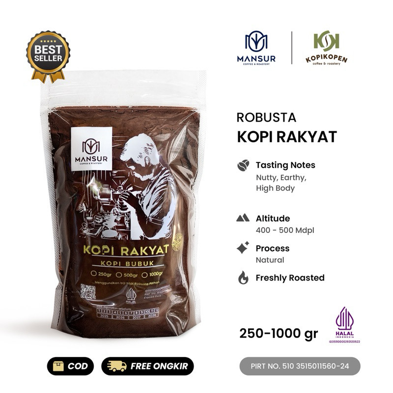 

Kamuja Kopi RAKYAT blend robusta 500gr