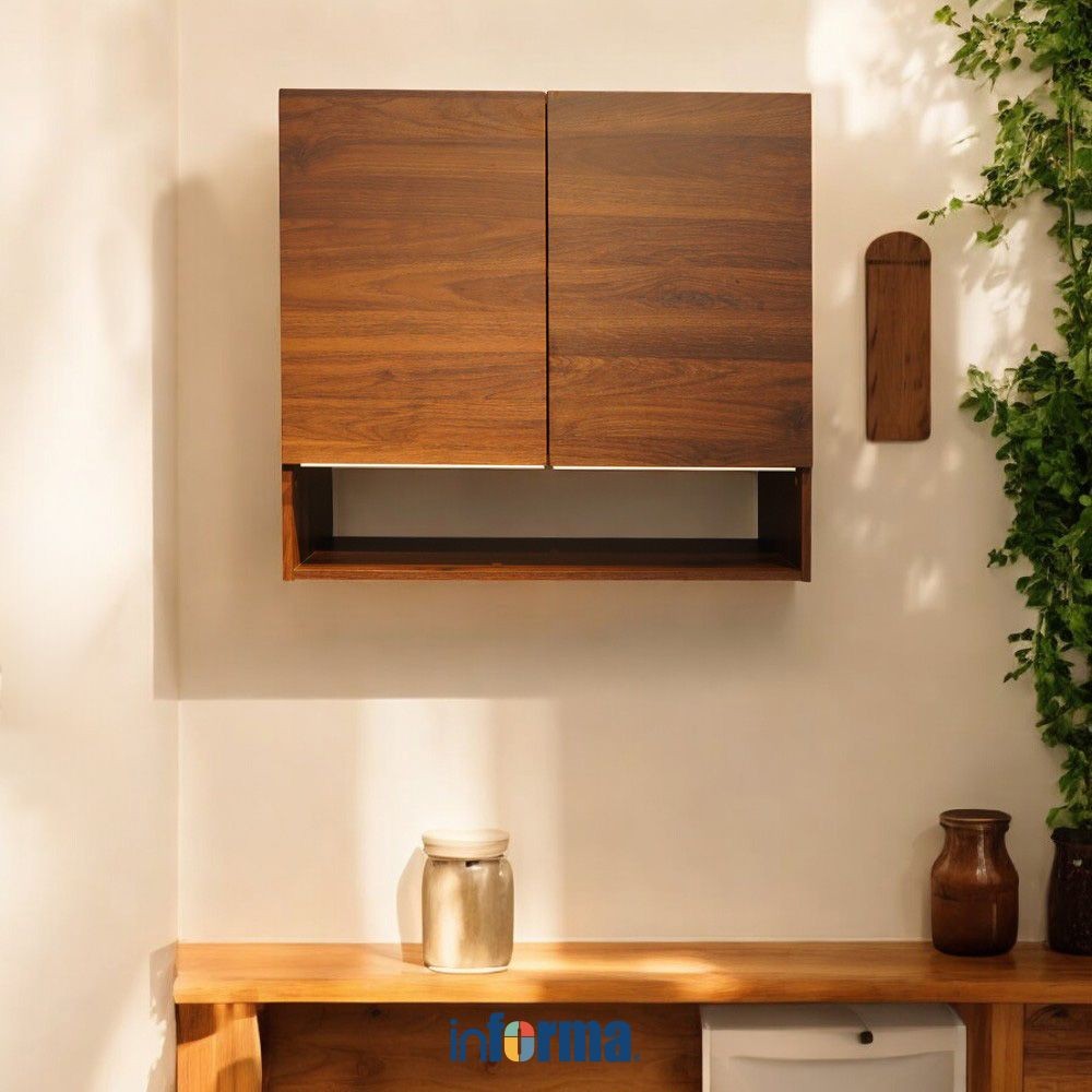 Informa Prescoot Kabinet Dinding Dapur Dengan Pintu - Cokelat Wall Kitchen Cabinet Lemari Penyimpana