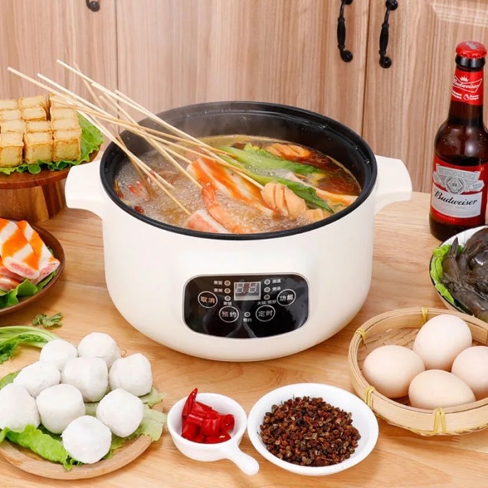 Pojok Panci Listrik Steamer Jumbo 3.2 L / 26 CM / Panci Listrik Serbaguna - White