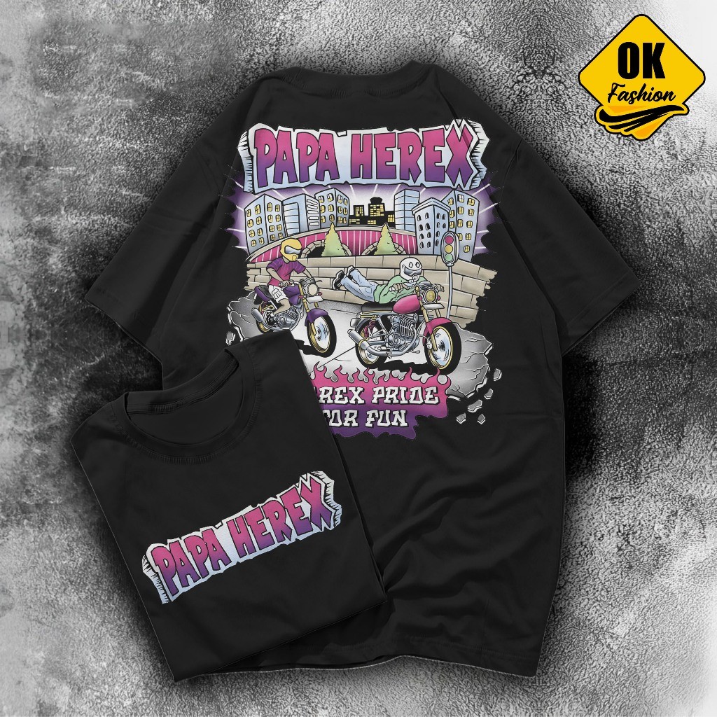 Kaos Racing Mesin Herex - Kaos Pria Distro Herex Style Motor cb gl mp tiger CP.07