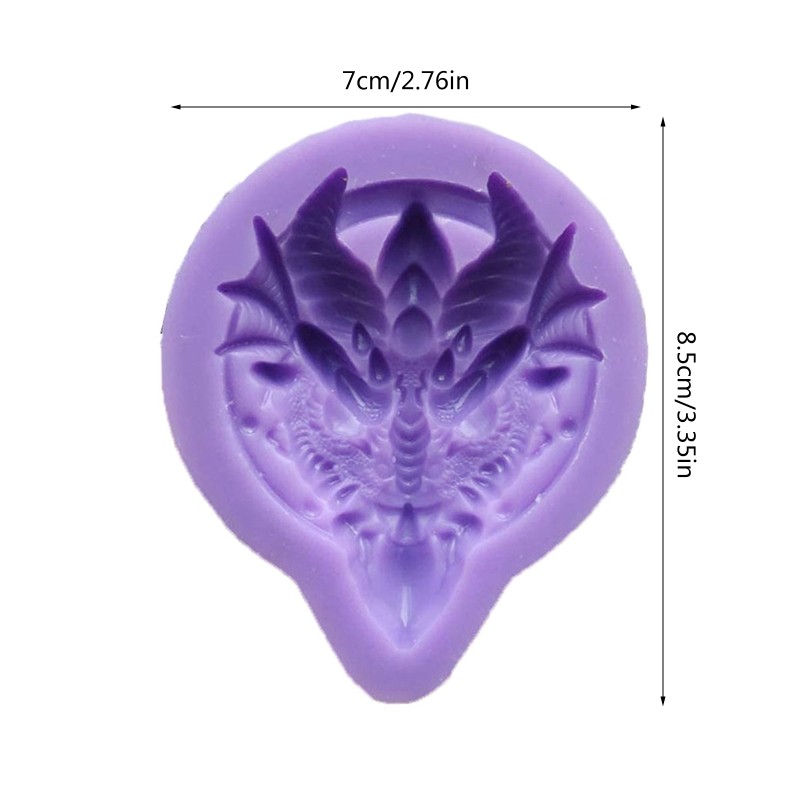 

DIY Dragon for Head Keychain Silicone Epoxy Mold DIY Keychain Pendant Jewelry Crafting Mould for Valentine Love Gift