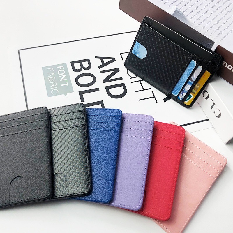 

1PC Anti-demagnetization Anti-theft Brush Protective Cover New Portable Unisex Multi-card PU Card Bag for Outdoor Storage