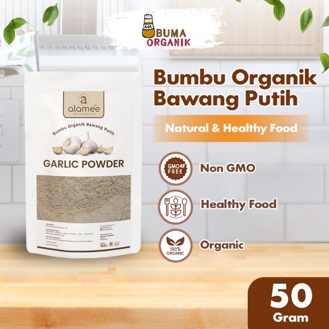 

ALAMEE Bubuk Bawang Putih Ground Garlic Powder Bumbu Dapur Organik Instan Asli Tanpa Campuran 50gr BUMA