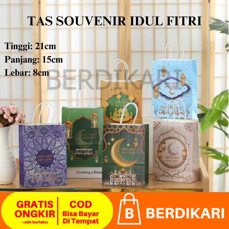 

Paperbag Lebaran Idul Fitri 21x15x8cm Souvenir Hampers Giftbag Bahan Kertas Premium Tidak Mudah Sobek / Tas Kertas Souvenir Lebaran Idul Fitri Ramadhan Kareem