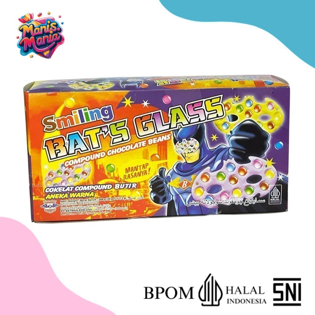 

Manis.Mania HALAL Permen Smling Batman Candy Smling Batman Coklat Smling Batman Candy Permen Anak Candi
