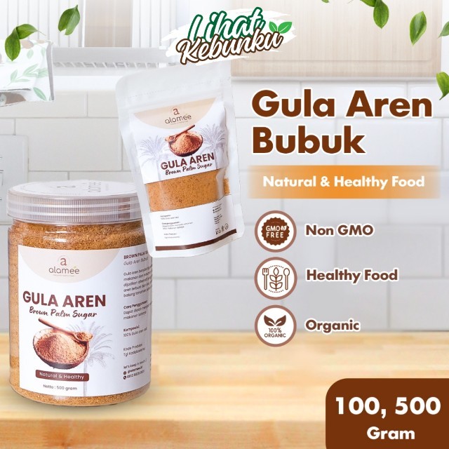 

ALAMEE Gula Aren Bubuk Organik Asli Palm Sugar Semut Powder Natural Organic Pure LIHAT KEBUNKU