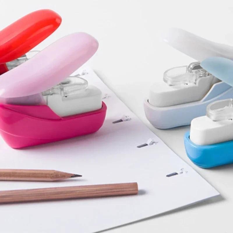 

Mini No Nails Easy Effortless Stapler book Stapling Stapler Without Staple Stapler Office Binding Supplies School Supplies