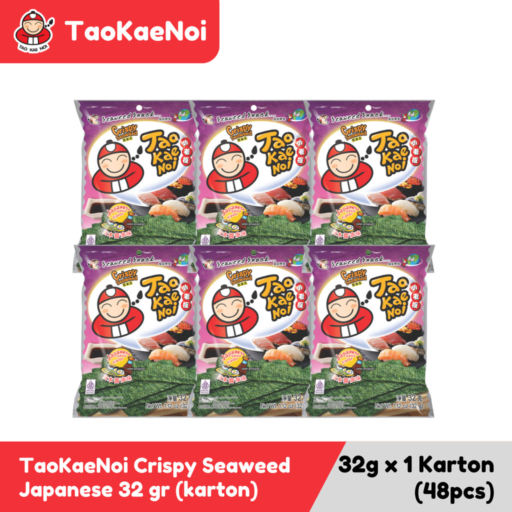 

TaoKaeNoi Rumput Laut Crispy Seaweed Japanese 32 gr (karton)