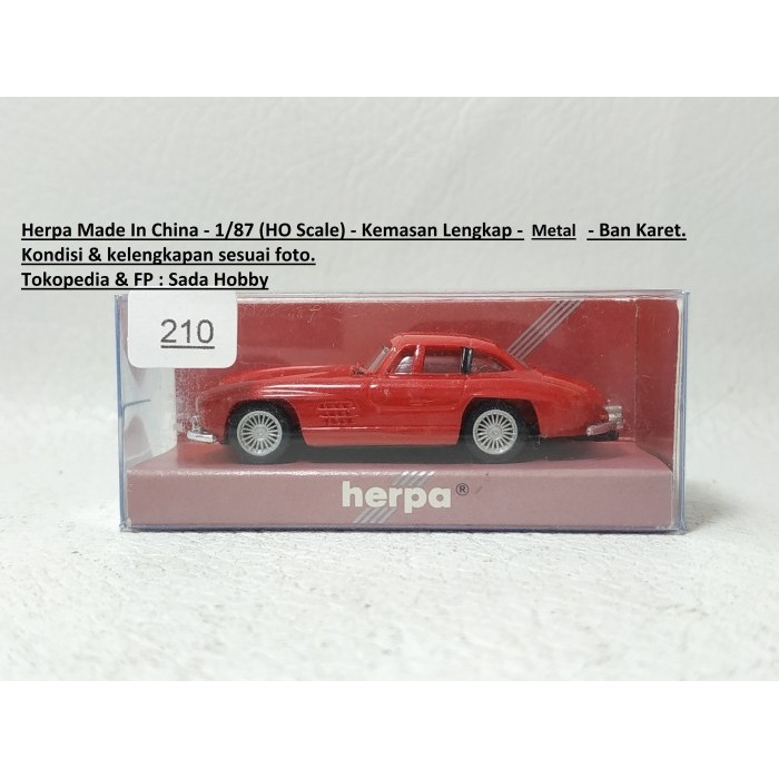 Rare Herpa Magic HO 1/87 Mercedes Benz 300SL Merah