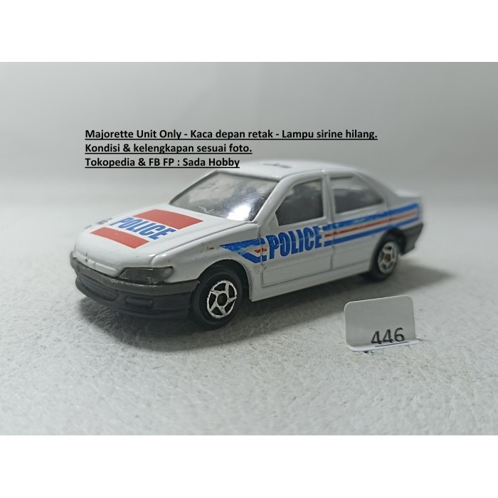 Diecast Majorette Peugeot 406 Police Car Loose