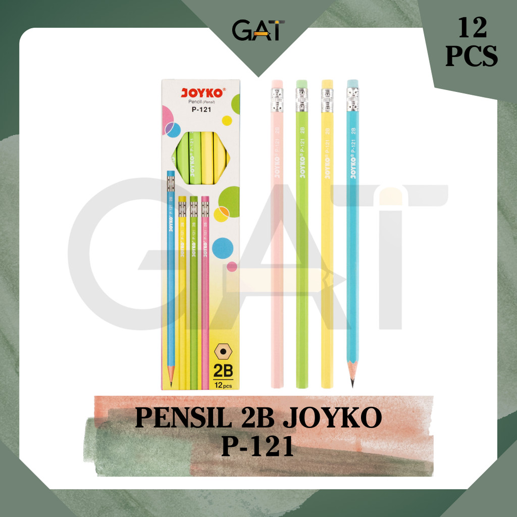

PENSIL JOYKO 2B P-121 PASTEL PER BOX ISI 12 PCS