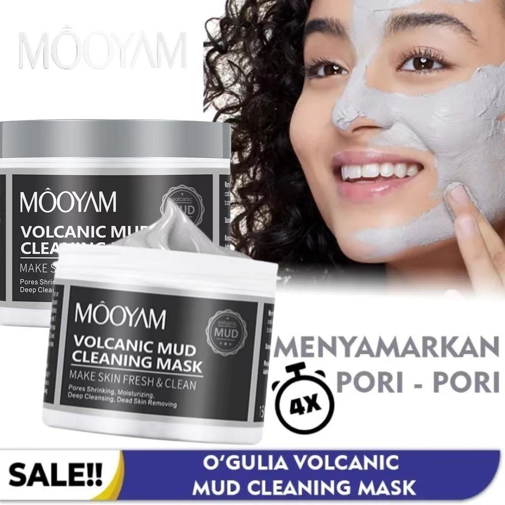 Topeng lumpur topeng lumpur untuk membersihkan lumpur vulkanik berwajah pucat