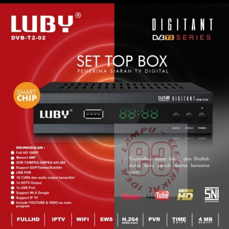 Set Top Box Tv Luby Siaran Digital STB DVB LUBY Premium T2 01 Murah Berkwalitas