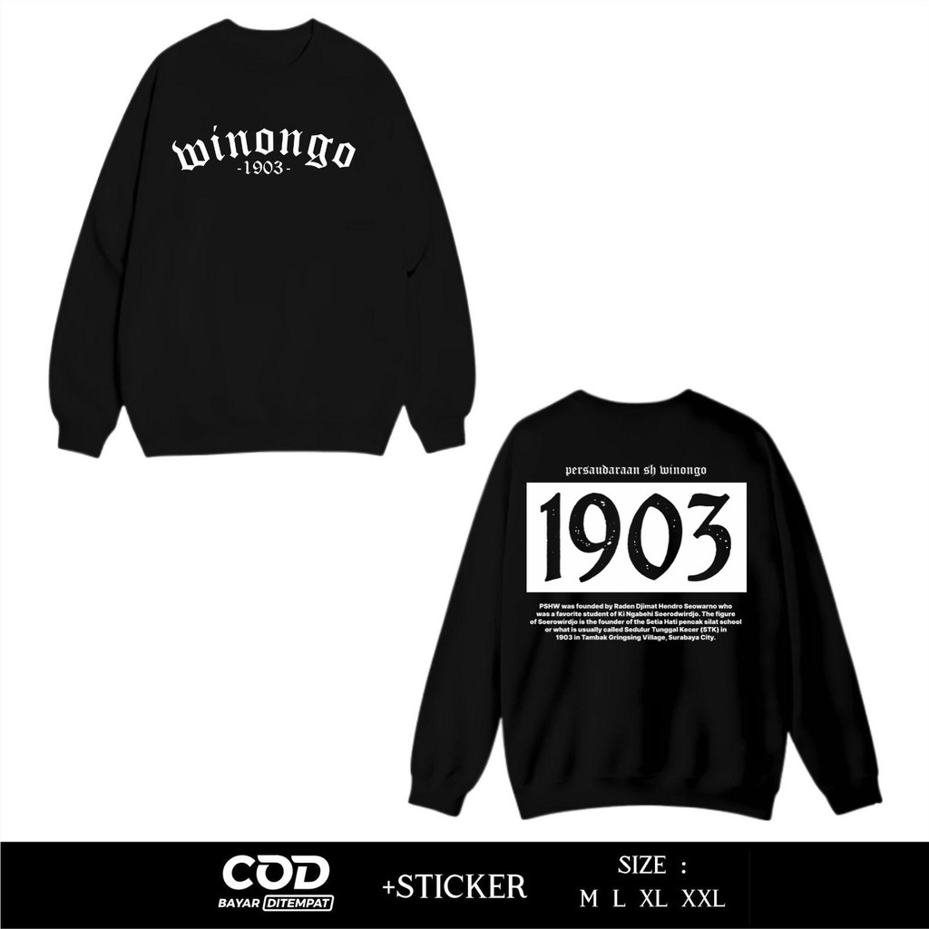 Sweater PSHW Persaudaraan SH Winongo 1903 By Redbil Official Store