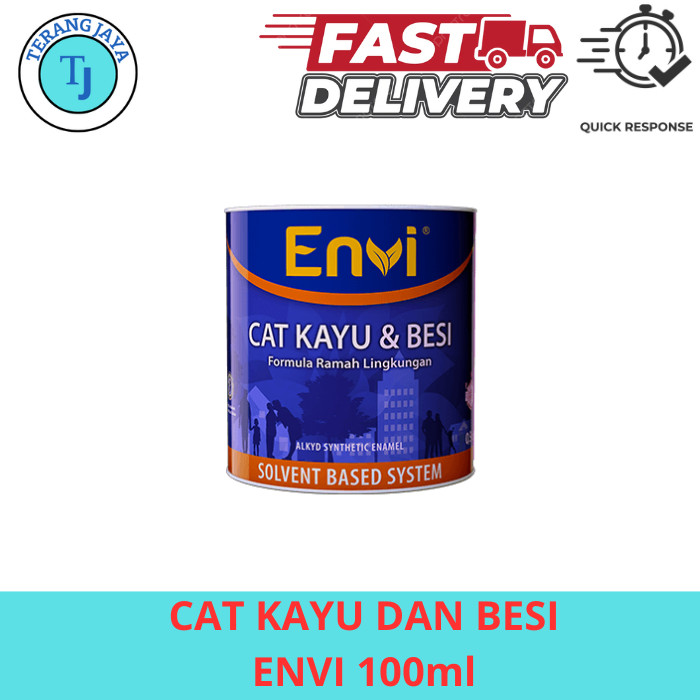Cat Kayu dan Besi Envi 100ml Brilliant White / Black / Black Doff