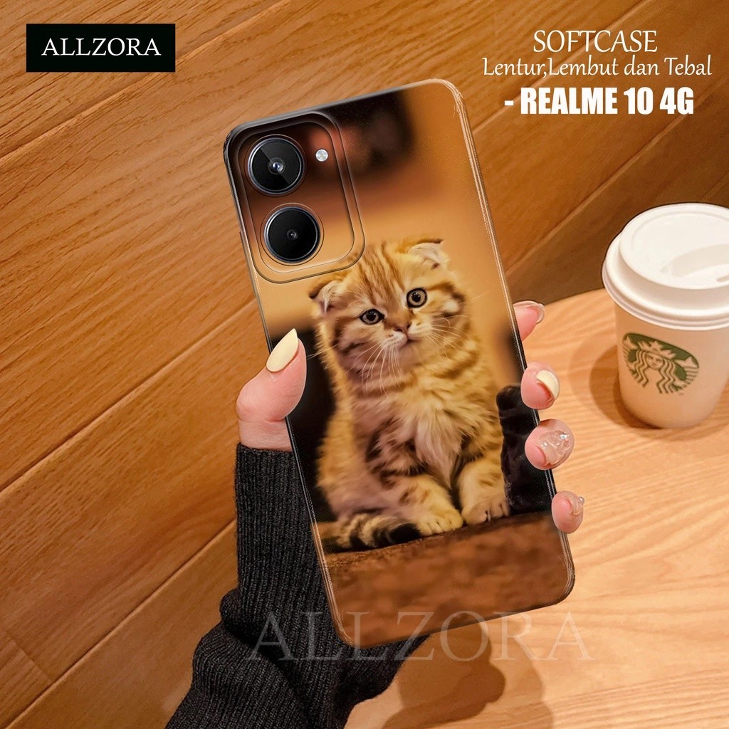 Case Realme 10 4G 2022 Terbaru - Fashion Case KUCING - Casing Hp Realme 10 4G 2022 Terbaru - Kesing 