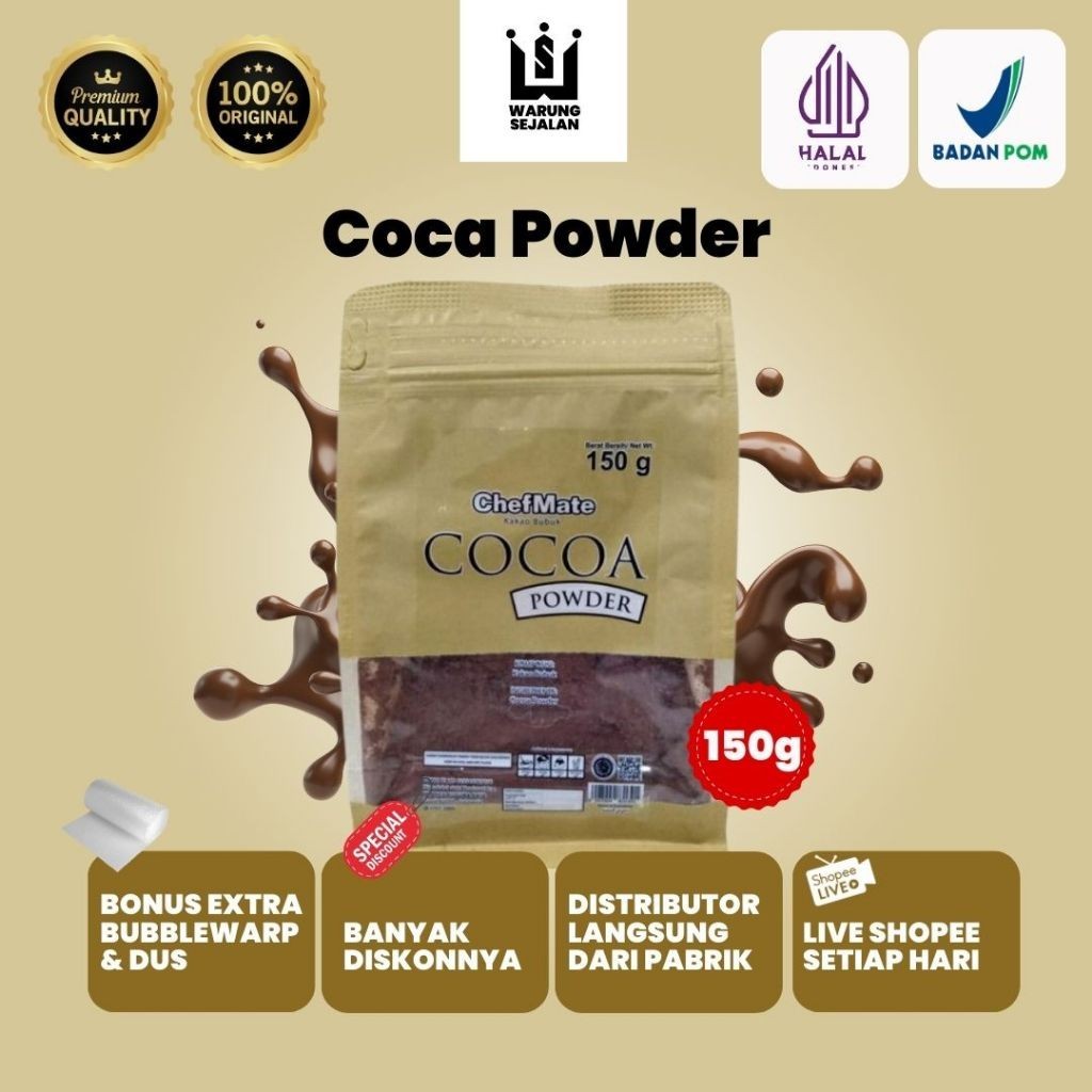 

ChefMate Cocoa Powder 150 gr – Coklat Bubuk Murni