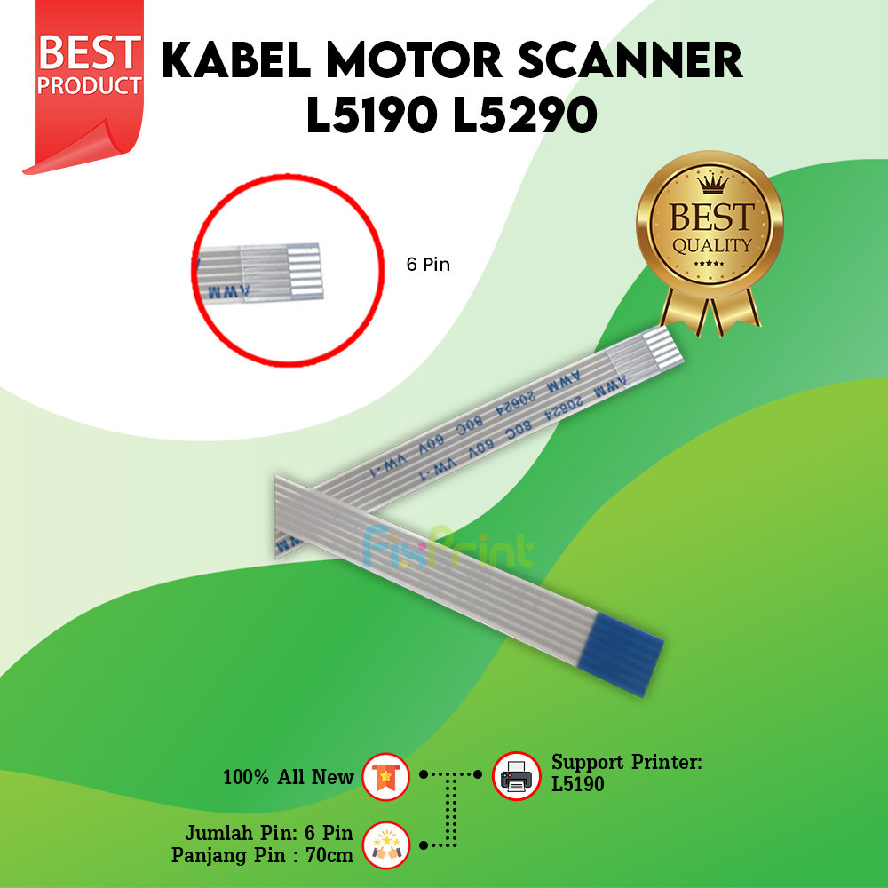 Cable Flexible Motor Scanner Printer Epsn L5290 L5190 (6 Pin), Kabel Scanner L5190 L5290