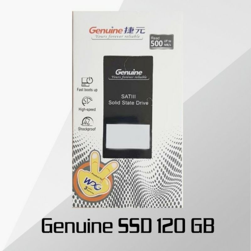SSD GENUINE 120GB SATA III 2.5" INCH - SSD 120 GB GARANSI 3 TAHUN GROSIR-KOMPUTER
