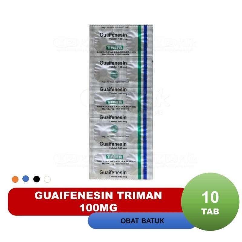 Guaifenesin Triman 100Mg 1 Str @10 Tab