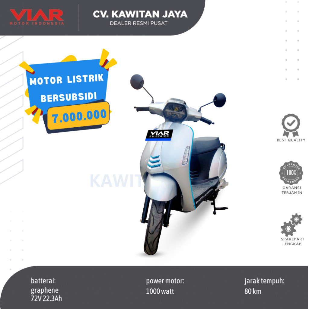 PROMO SPECIAL MOTOR LISTRIK VIAR EV1 - GARANSI RESMI VIAR