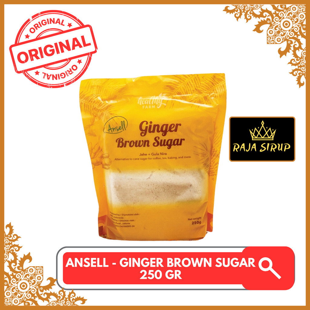 

Ansell Ginger Brown Sugar Bubuk / Jahe Gula Merah Bubuk / Gula Nira Kelapa Jahe 250g