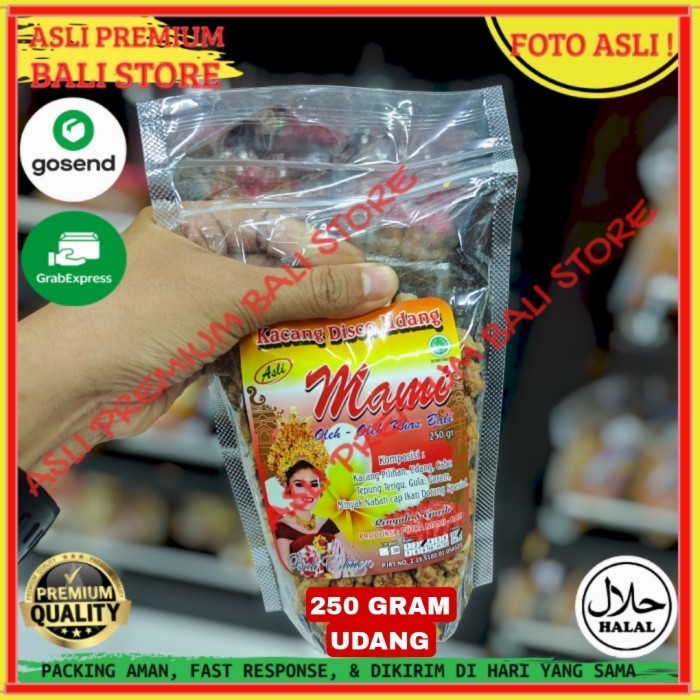 

OLEH OLEH MAKANAN CEMILAN CAMILAN SNACK KULINER KHAS ASLI ORI ORIGINAL BALI KACANG DISCO UDANG MAMI 250 GRAM GR