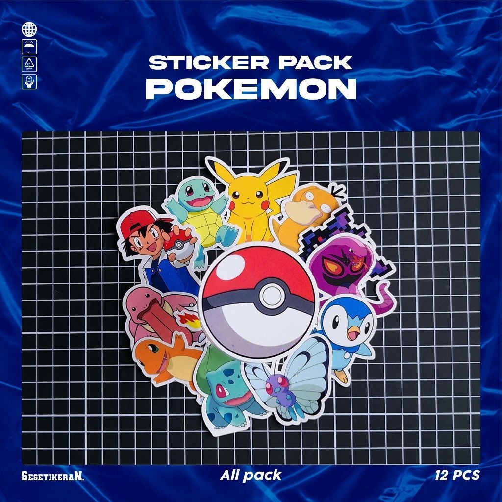 

COD✨ Sesetikeran Pack Stiker Kartun Lucu Pokemon Colorfull Cute Keren Untuk Koper Laptop Skateboard
