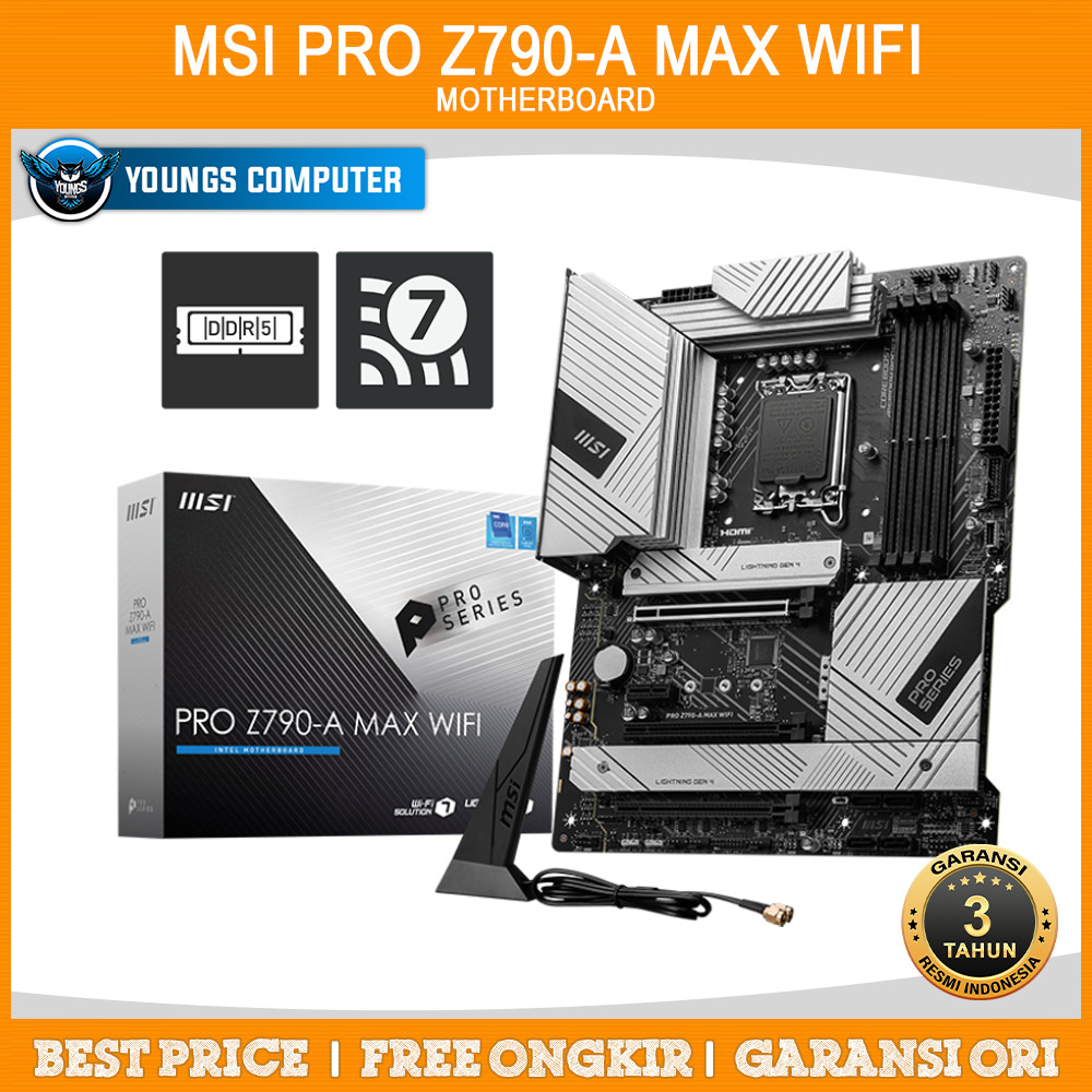 MSI PRO Z790-A MAX WIFI MOTHERBOARD INTEL Z790 DDR5 LGA1700 ATX
