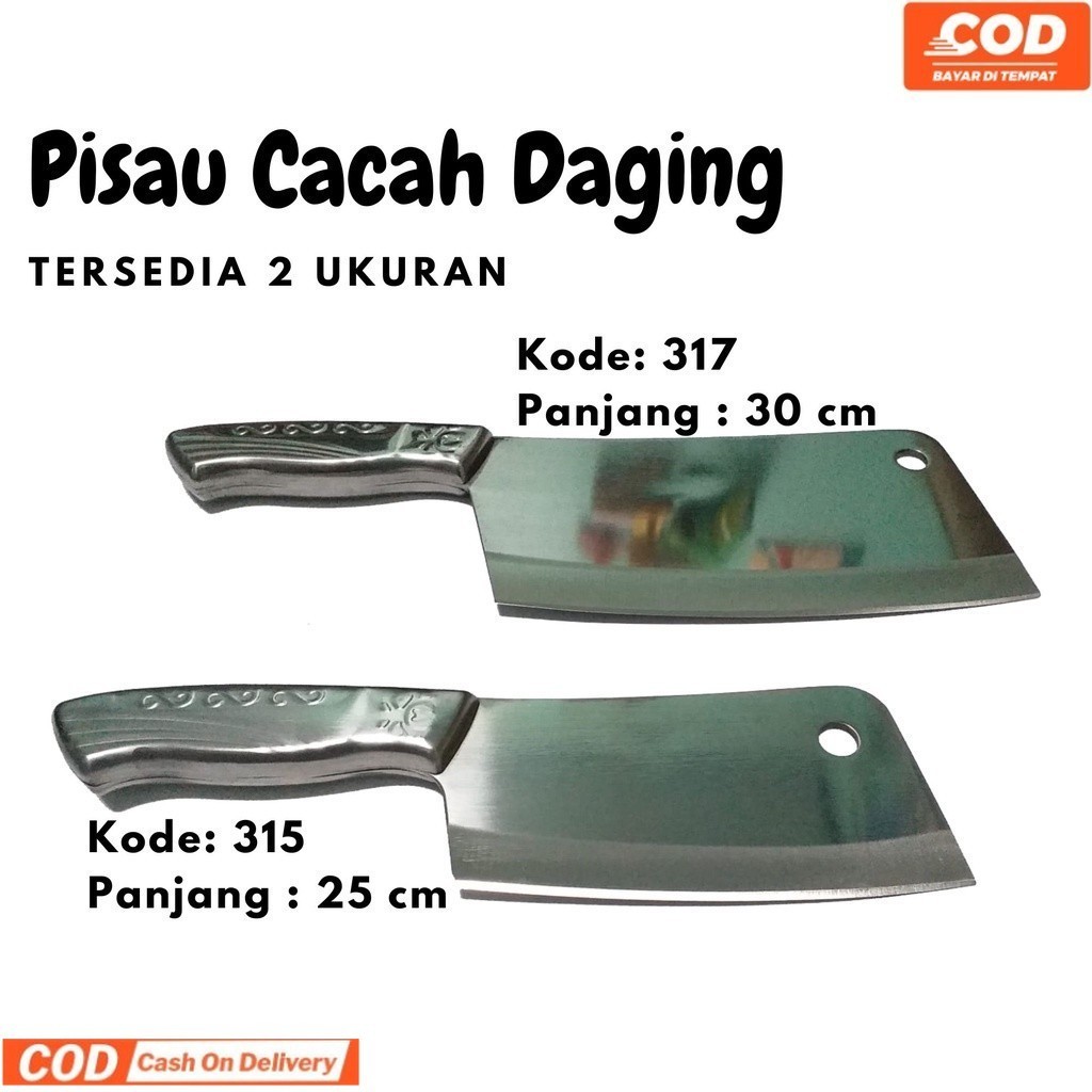 Pisau Cacah Daging Tulang Tajam Kuat