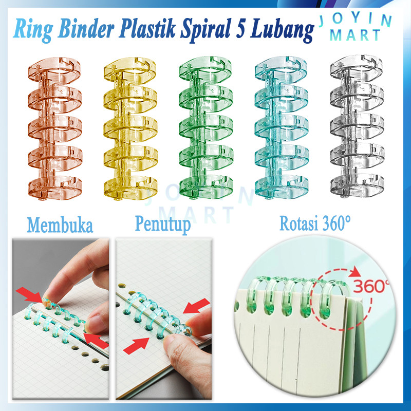 

Ring Binder Plastik Spiral 5 Lubang/DIY Spiral Ring Binder/DIY Binding Ring Binder 5 Ring