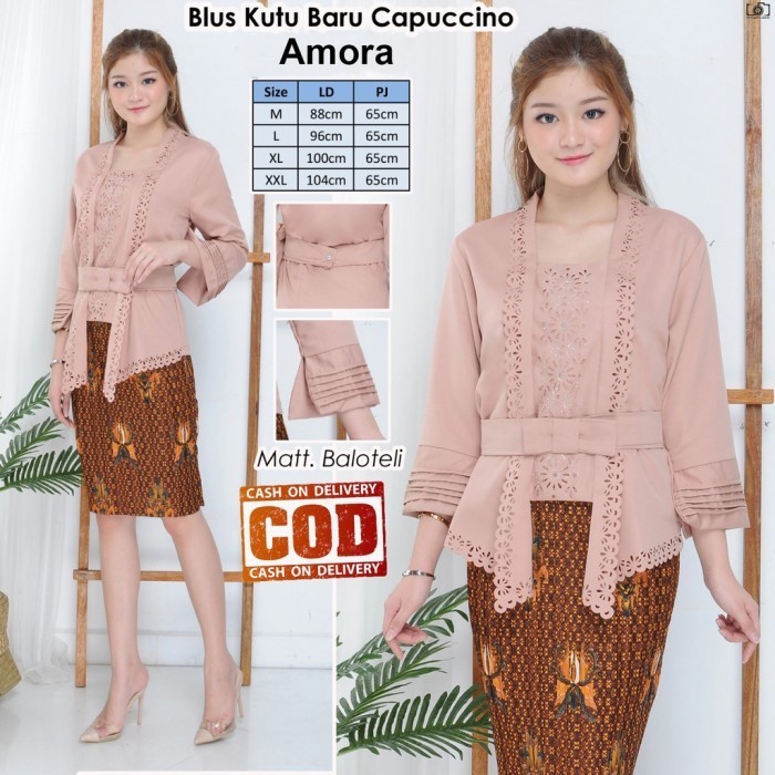 

populer Atasan Kebaya Kutu Baru Modern Hitam|Cokelat|Maroon|Putih /