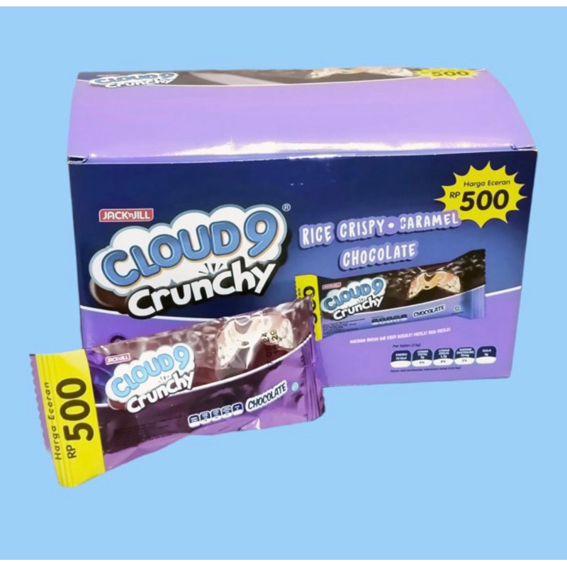 

MURAH - Cloud 9 Crunchy 1 box / Snack Cloud 9 Coklat / Snack Jack n Jill / Snack mirip Beng Beng