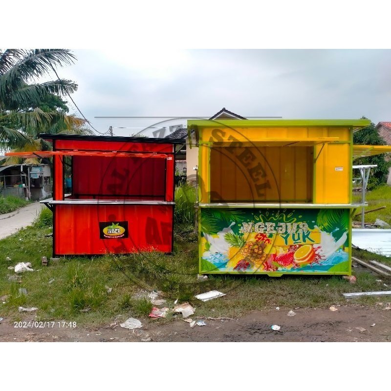 booth kontainer booth container booth dagangan booth spandek 200x150x200cm
