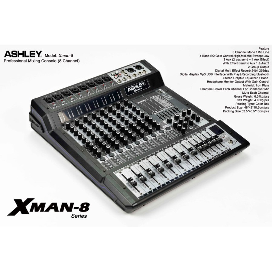 MIXER AUDIO ASHLEY XMAN Mixer ASHLEY XMAN 8 XMAN8 8ch 8 channel