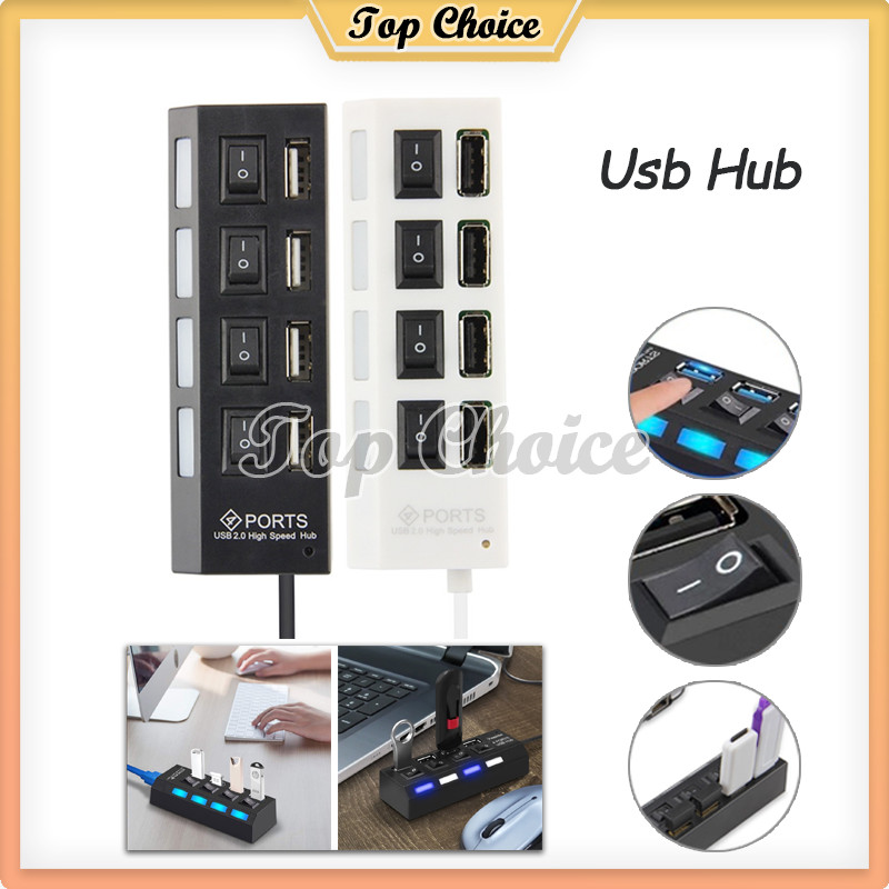 Usb Hub Saklar 4 Port In 1 Dalam 1 / Usb Hub / Extender Flashdisk Mouse Keyboard Colokan Konektor