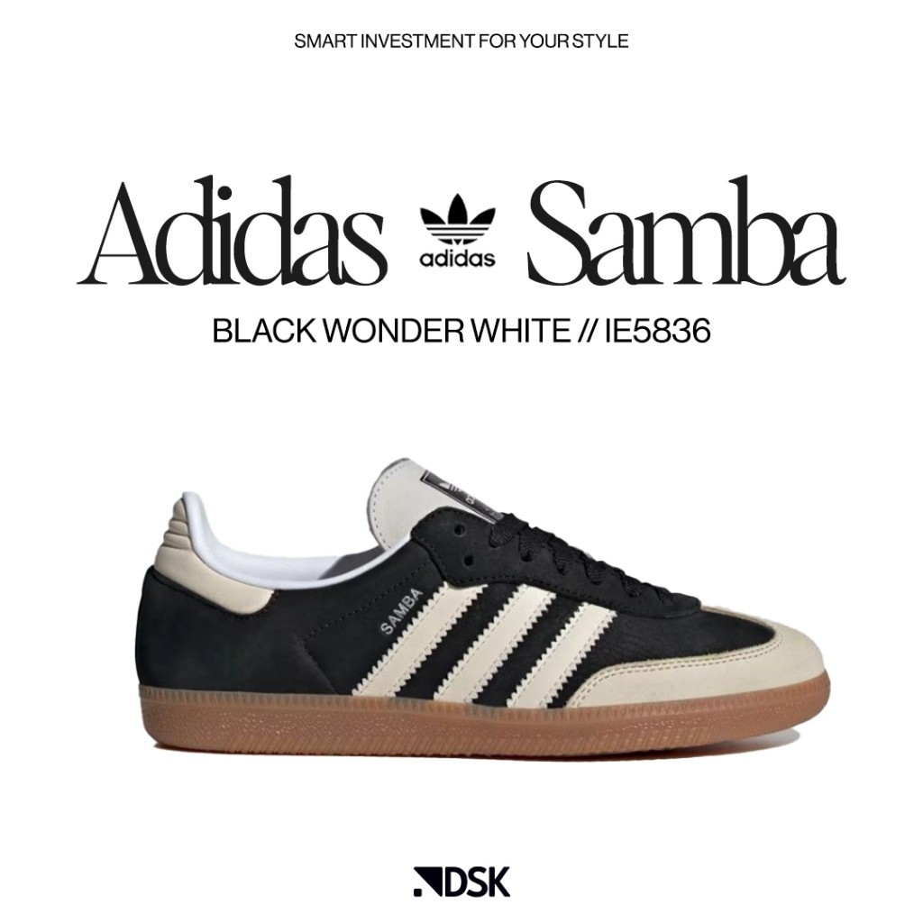 Adidas Samba OG Black Wonder White IE5836 100% Original (FAKE = FULL REFUND) Sneakers Casual Pria Wa