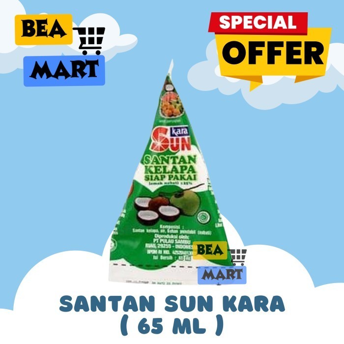 

Sun Kara Santan Kelapa Instant Siap Pakai 65ml | Santen Segitiga Kerucut 65 ml