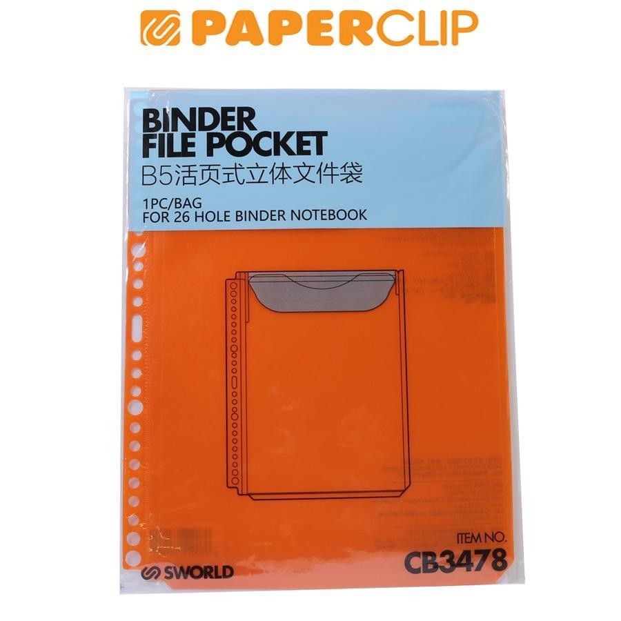 

CLEAR POCKET FILE NOTE B5 SWORLD CB3478