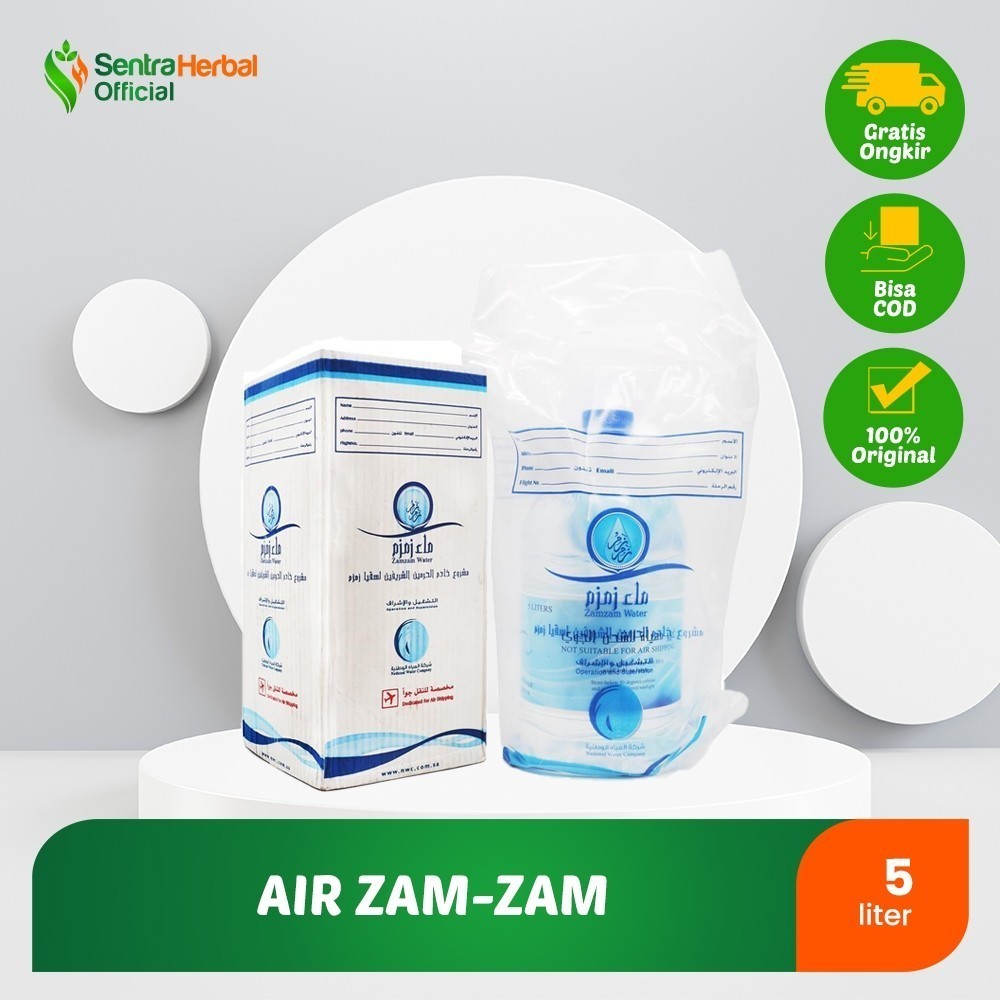 

Air zam zam 5 liter Original Barcode - Asli Makkah