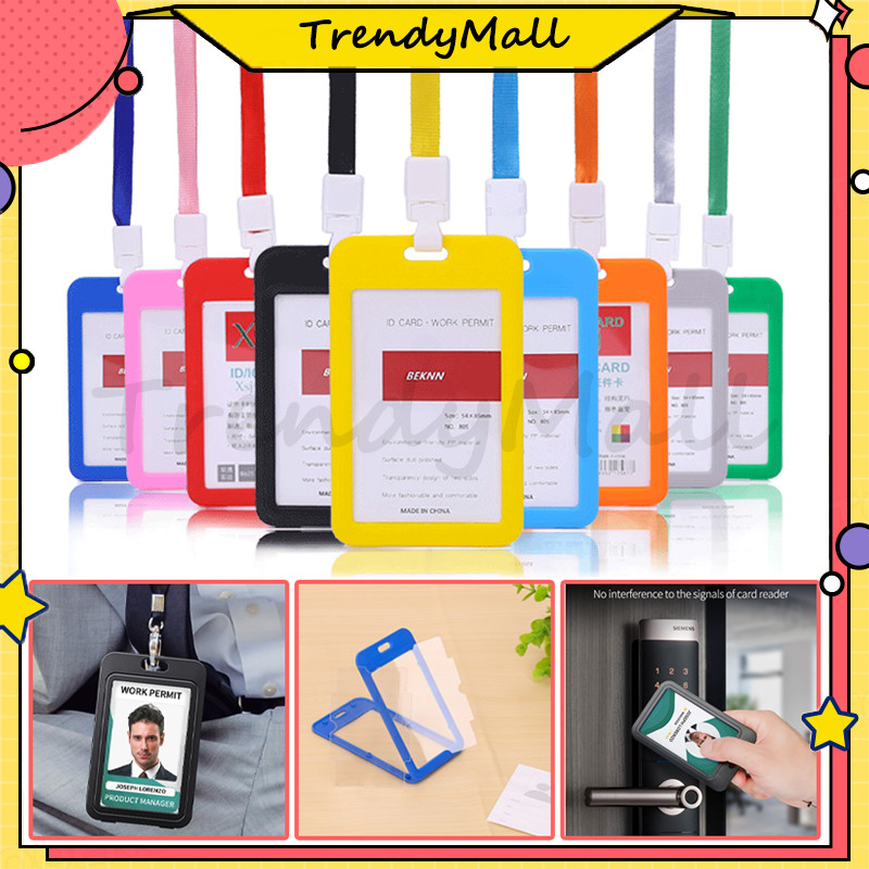 

Name Tag Holder ID CARD / Tali Id card Puller 1SET/Name Tag ID Card Holder/Name Tag Id Card Transparant /Gantungan Kartu Nama Plastik Vertical /Name Tag Set Panitia