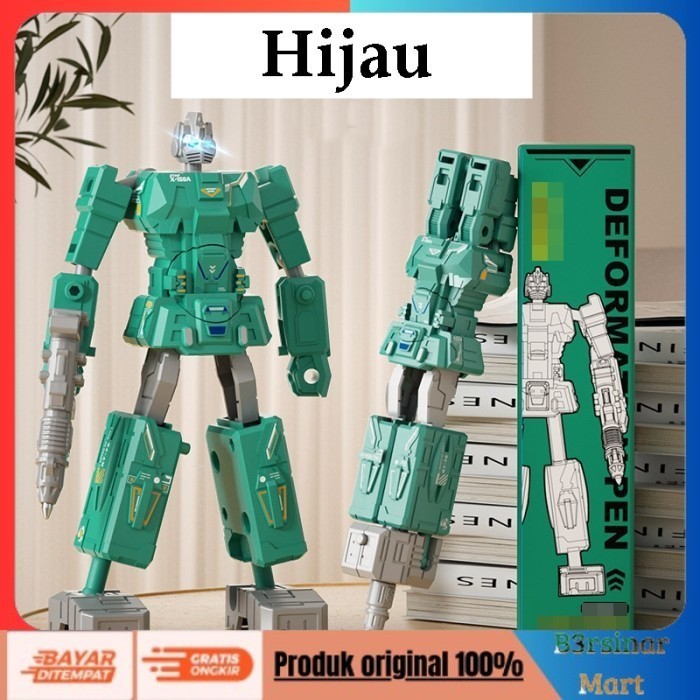 

[[KUALITAS TERBAIK]] Pulpen Robot Transformasi Pena Bolpen Anak Mainan Action Figure Robot Soldier Alat Tulis Hadiah Gift Optimus ST0119 ST0119H COD